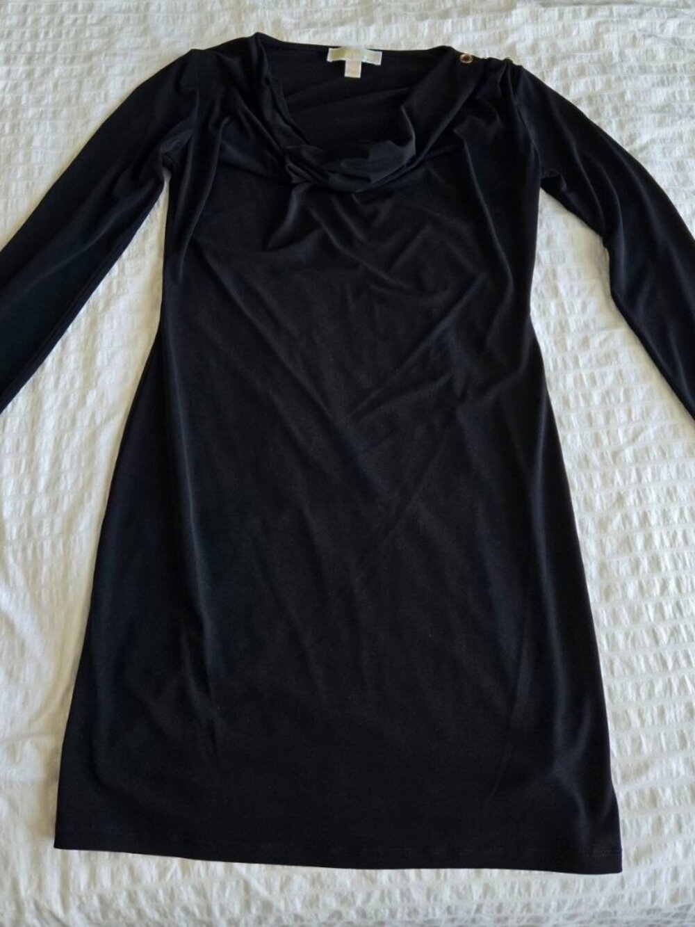 Michael Kors Black Long Sleeve Sheath Dress Women’s XS Elegant Classic Stretch - Picture 8 of 9